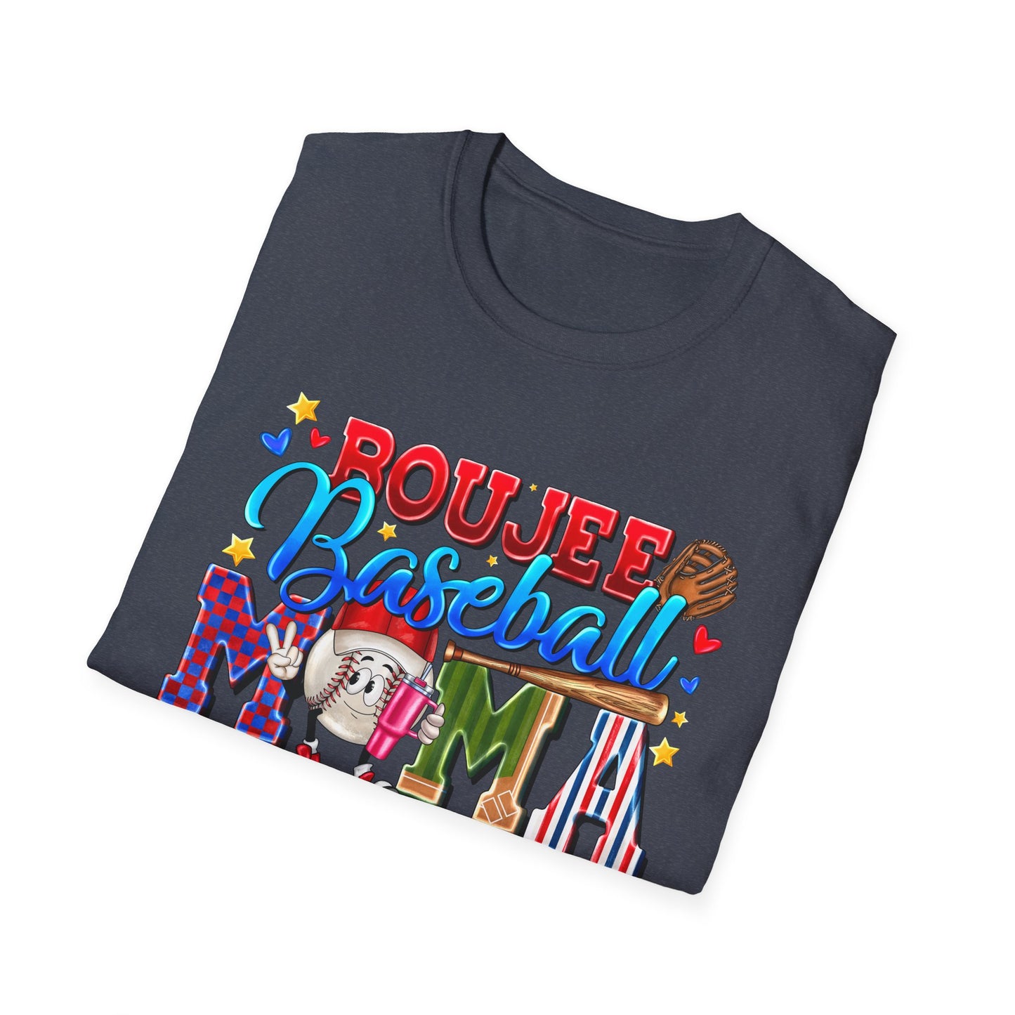 Rough & Rowdy Baseball Mama T-Shirt – Colorful Mom Baseball Shirt