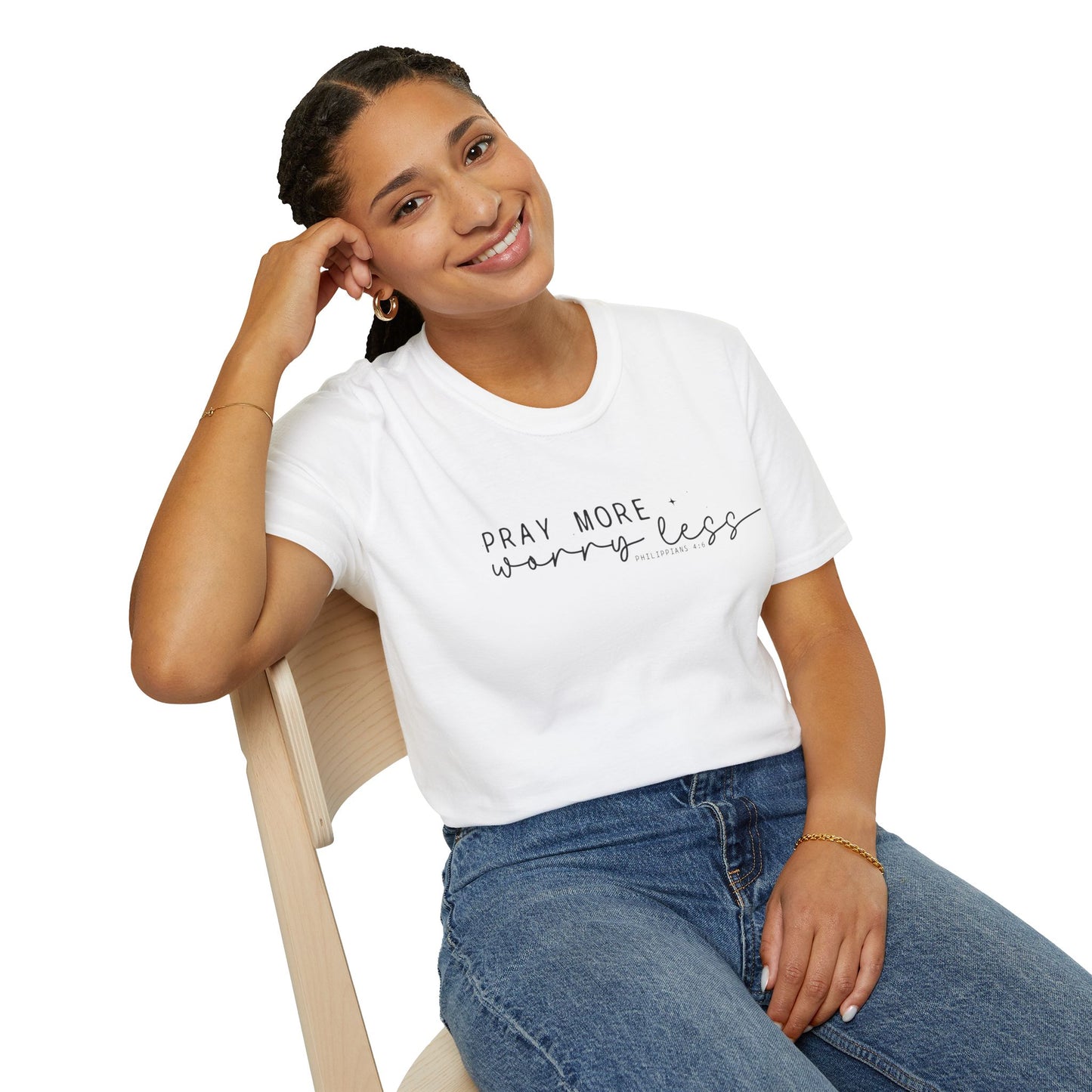 Pray More Worry Less T-Shirt — Faith-Inspired Christian Tee