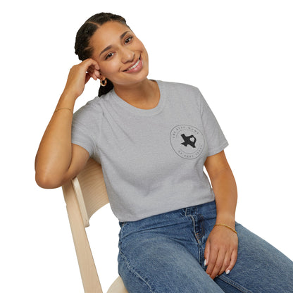 Texas Home State T-Shirt — Minimal Lone Star Outline Circle Design
