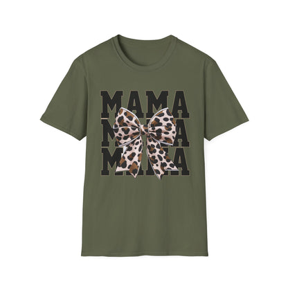 Mama Leopard Bow T-Shirt