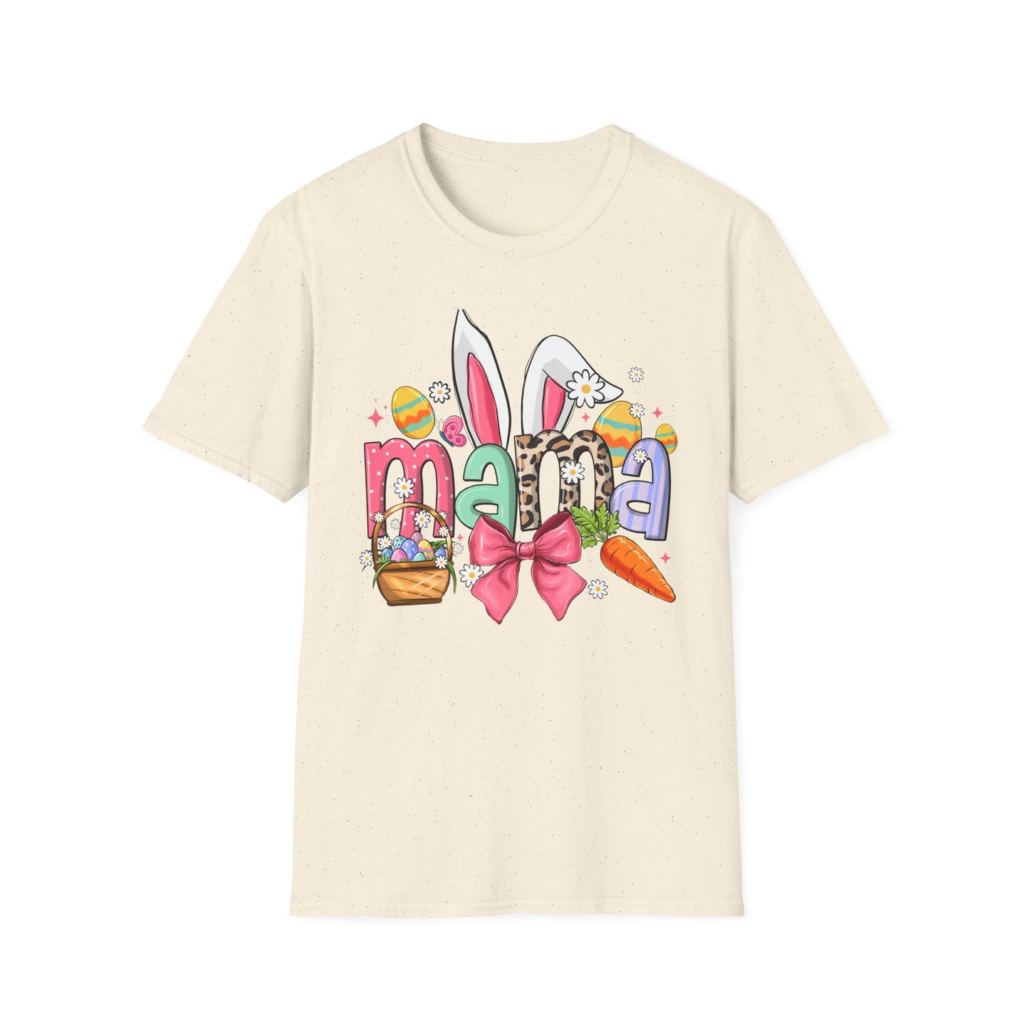 Mama Easter Bunny T-Shirt — Cute Spring Mom Tee with Bunny Ears & Eggs