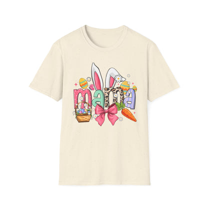 Mama Easter Bunny T-Shirt — Cute Spring Mom Tee with Bunny Ears & Eggs