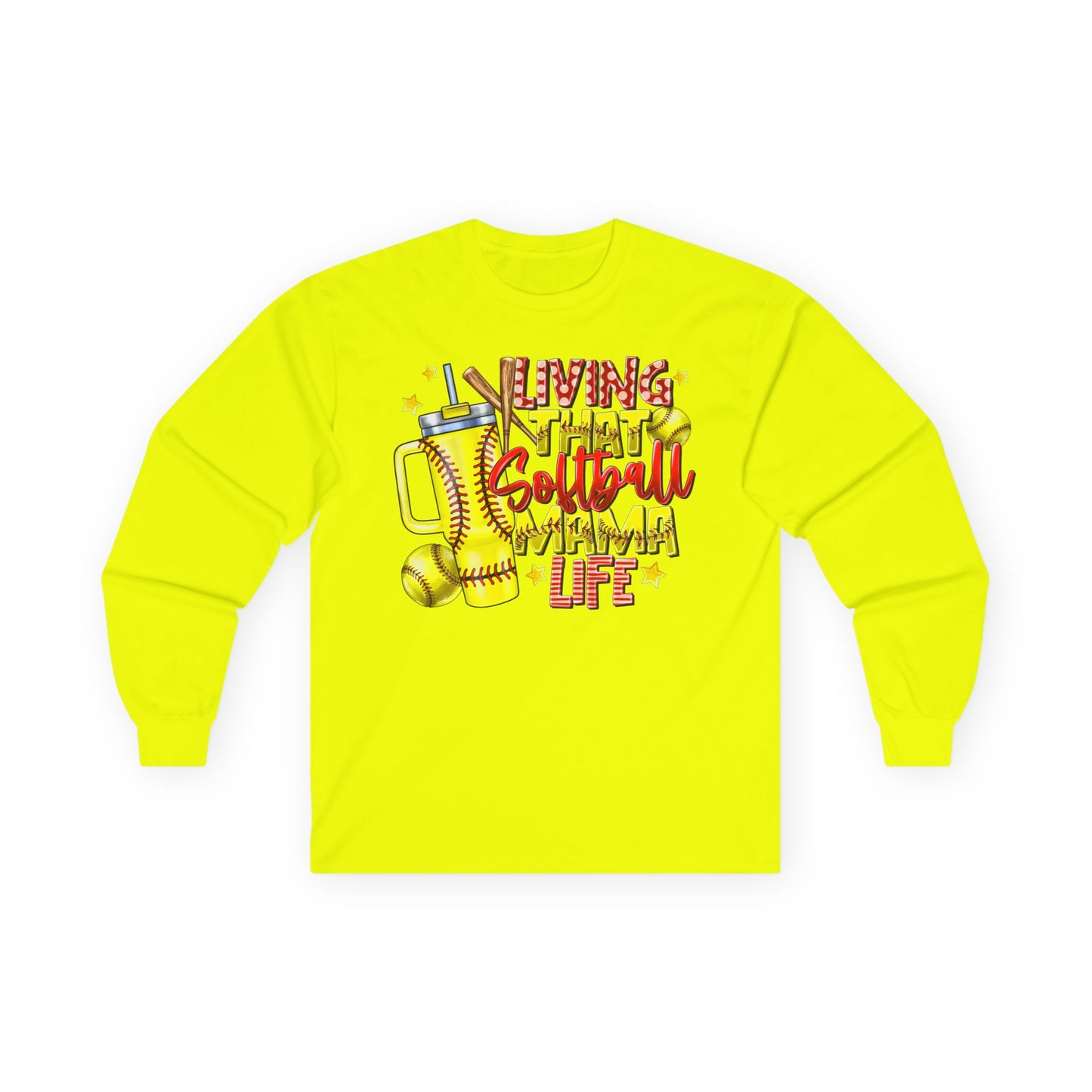 Softball Mama Life Long Sleeve Tee – "Living That Softball Mama Life" Graphic