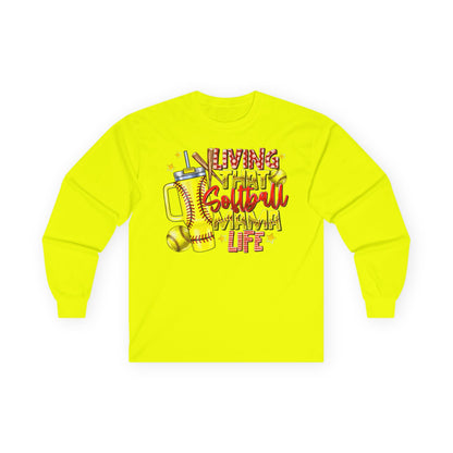 Softball Mama Life Long Sleeve Tee – "Living That Softball Mama Life" Graphic