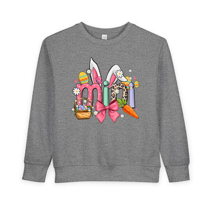 Easter Bunny Toddler Sweatshirt — Cute Spring Egg Hunt Graphic