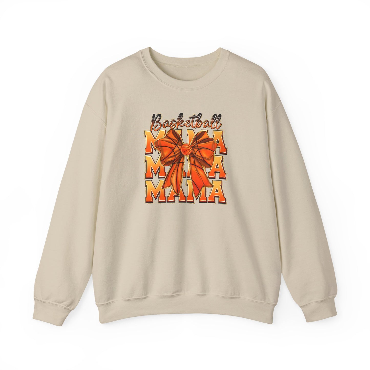 Basketball Mama Sweatshirt — Orange Ribbon Court Mom Crewneck