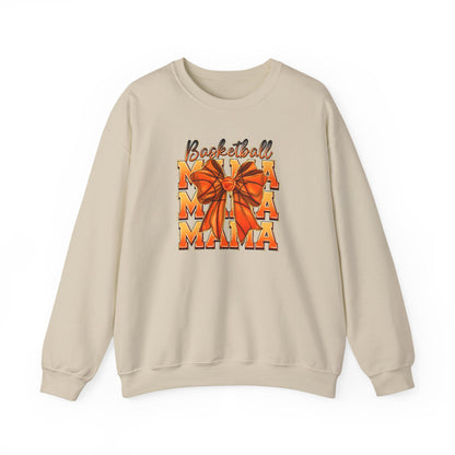 Basketball Mama Sweatshirt — Orange Ribbon Court Mom Crewneck