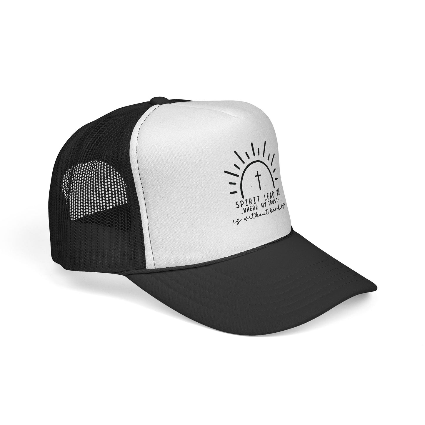 Christian Trucker Hat — "Spirit Lead Me Where My Trust Is Without t Borders" Mesh Cap