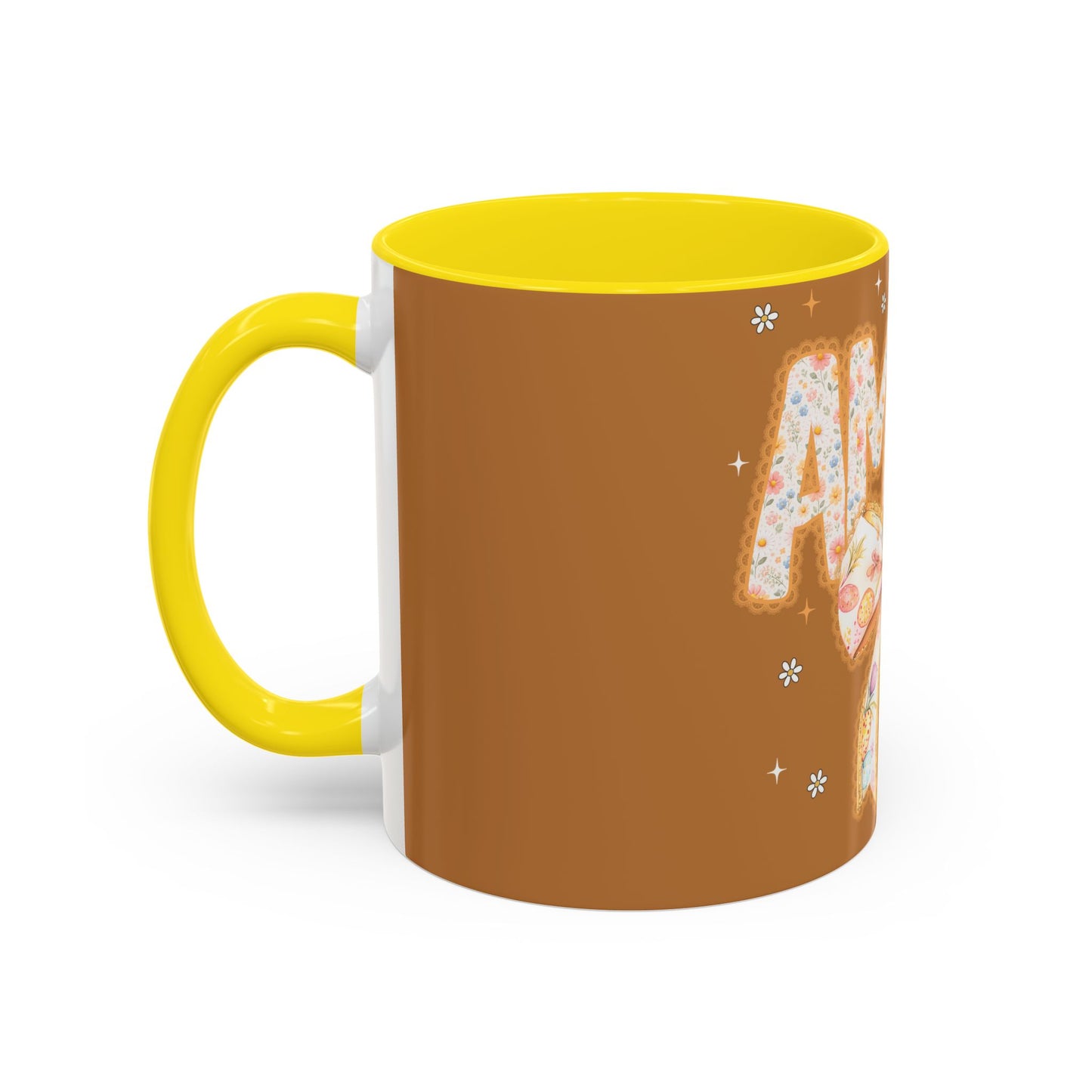 Accent Mug — 'Amen' Floral Bow Coffee Mug (11/15oz) — Faith-Inspired Gift