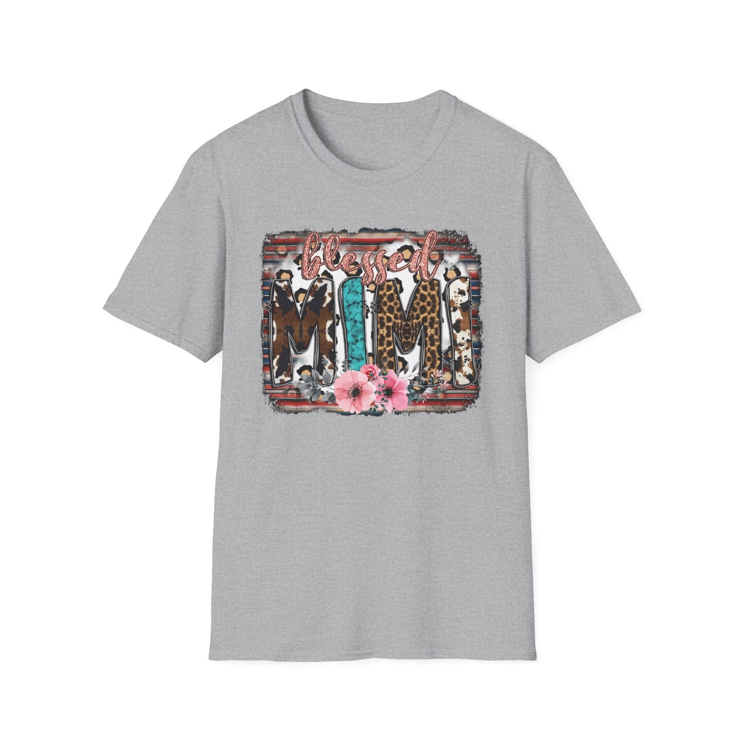 T-Shirt — 'Mama' Leopard & Floral Graphic Tee