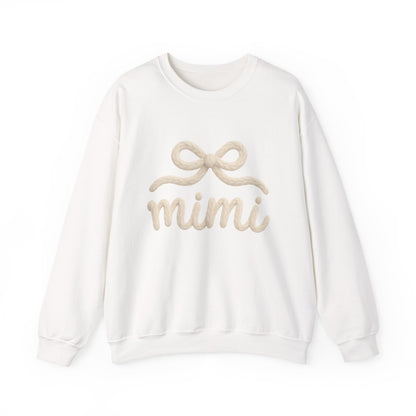 Mimi Crewneck Sweatshirt – Cozy Cream 'mimi' Script with Bow