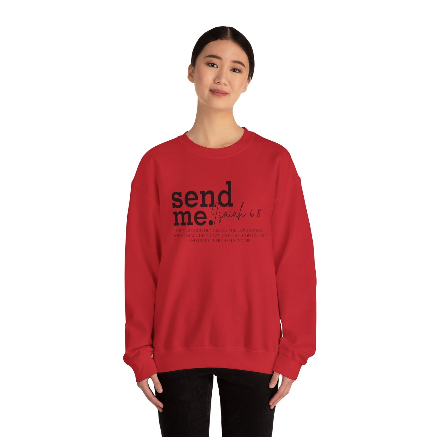 Send Me Psalm 68 Crewneck Sweatshirt — Inspirational Scripture Christian Sweater
