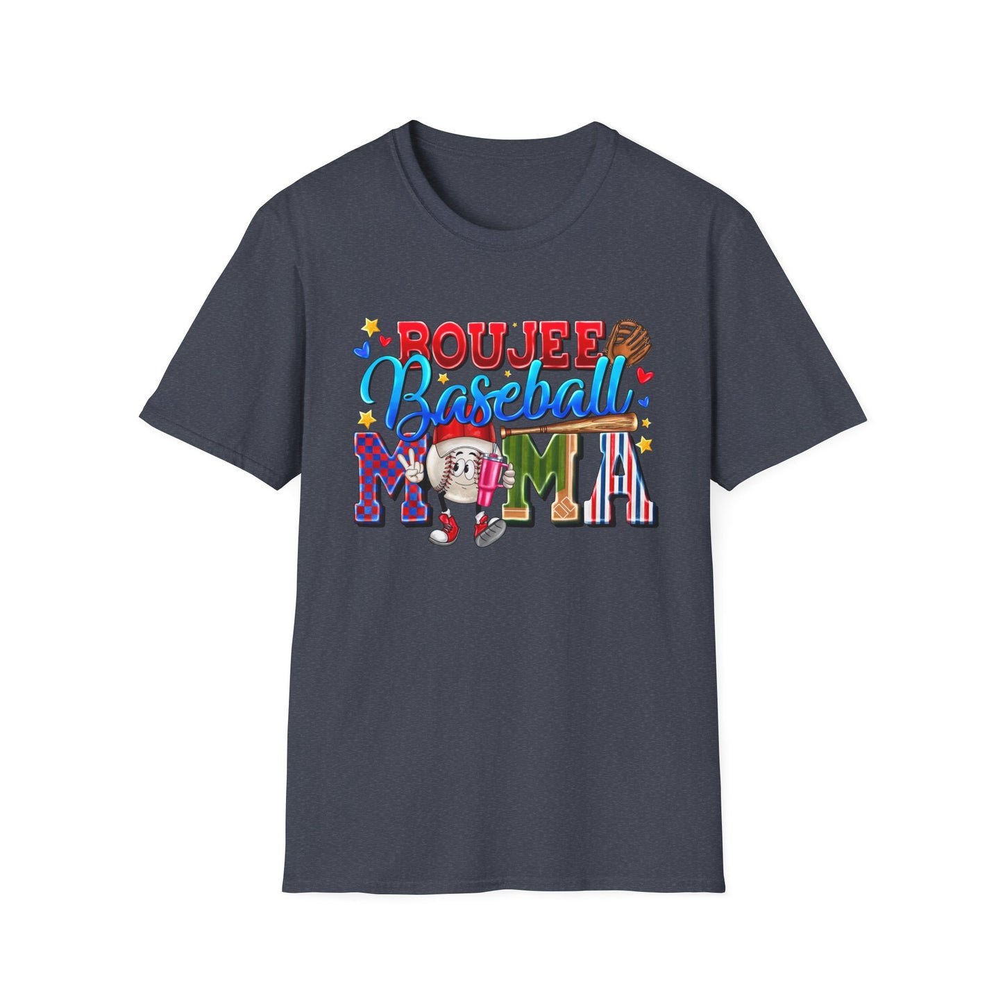 Rough & Rowdy Baseball Mama T-Shirt – Colorful Mom Baseball Shirt
