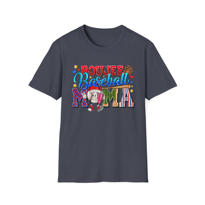Rough & Rowdy Baseball Mama T-Shirt – Colorful Mom Baseball Shirt