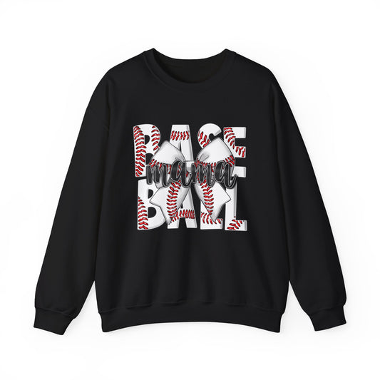 Baseball Mom Crewneck Sweatshirt — 'Base Mom' Graphic Pullover