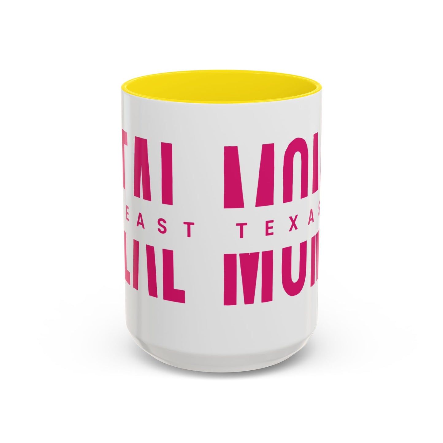 Accent Coffee Mug — "MOM" Bold Pink East Texas Mom Gift