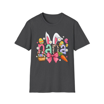 Nana Easter Bunny T-Shirt — Cute Spring Floral & Basket Design