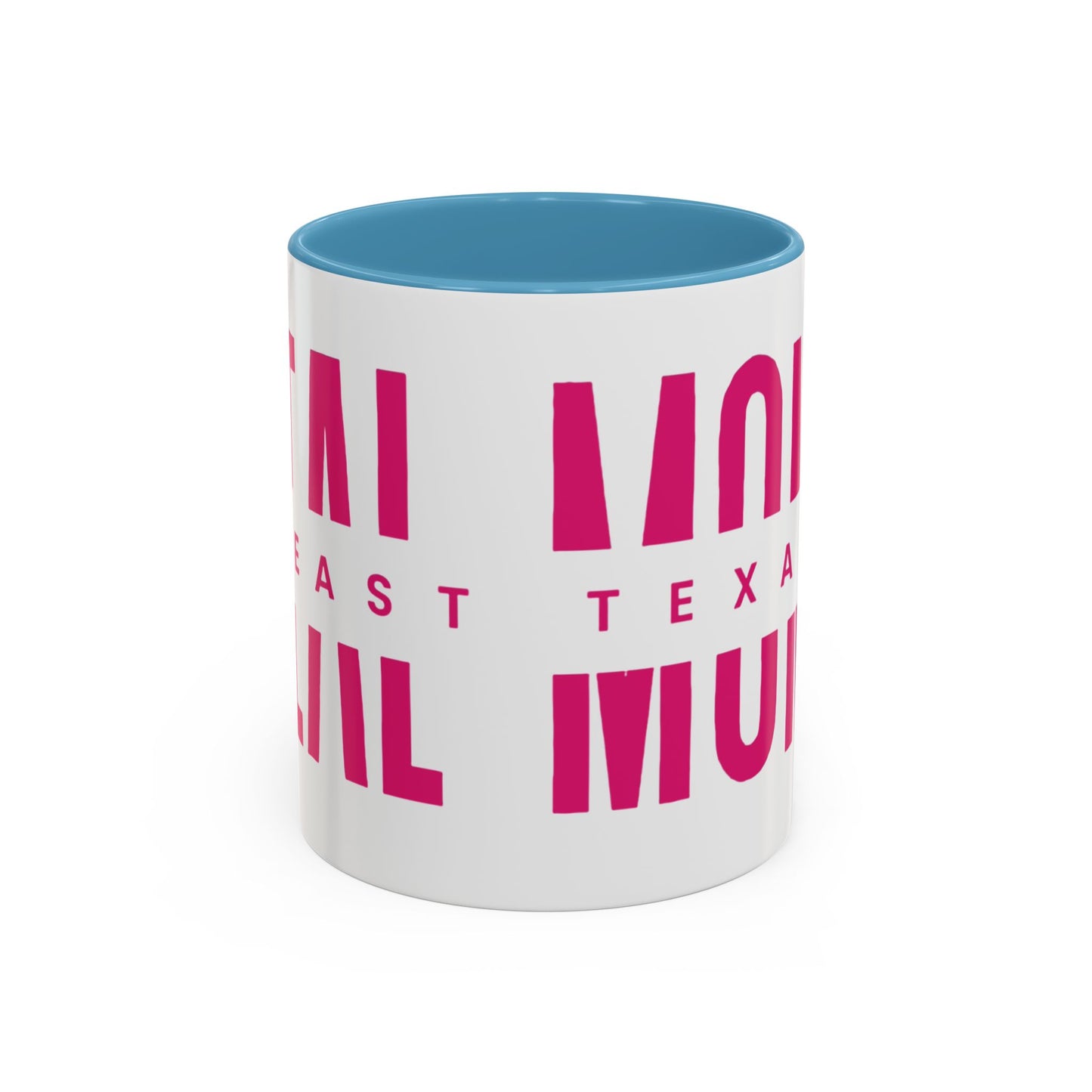 Accent Coffee Mug — "MOM" Bold Pink East Texas Mom Gift