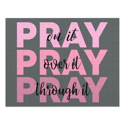 Prayer Puzzle Tin — “Pray on it, Over it, Through it” 500‑Piece Faith Jigsaw