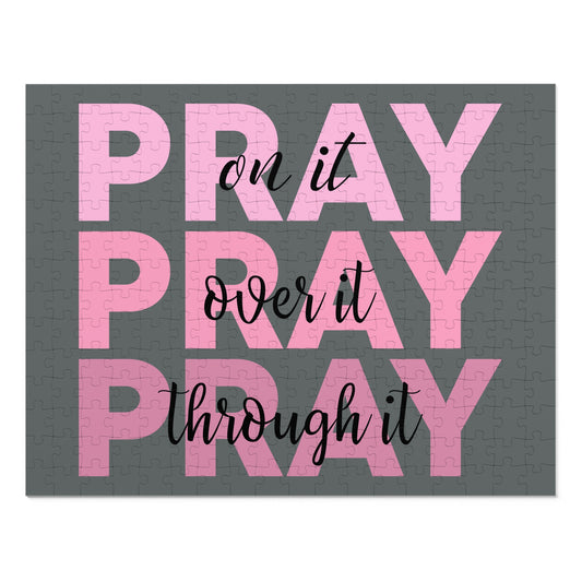 Prayer Puzzle Tin — “Pray on it, Over it, Through it” 500‑Piece Faith Jigsaw