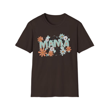 Mama Floral Checkerboard T-Shirt