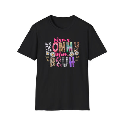 Mommy Brűh Graphic T-Shirt — Colorful Leopard & Floral Mom Shirt