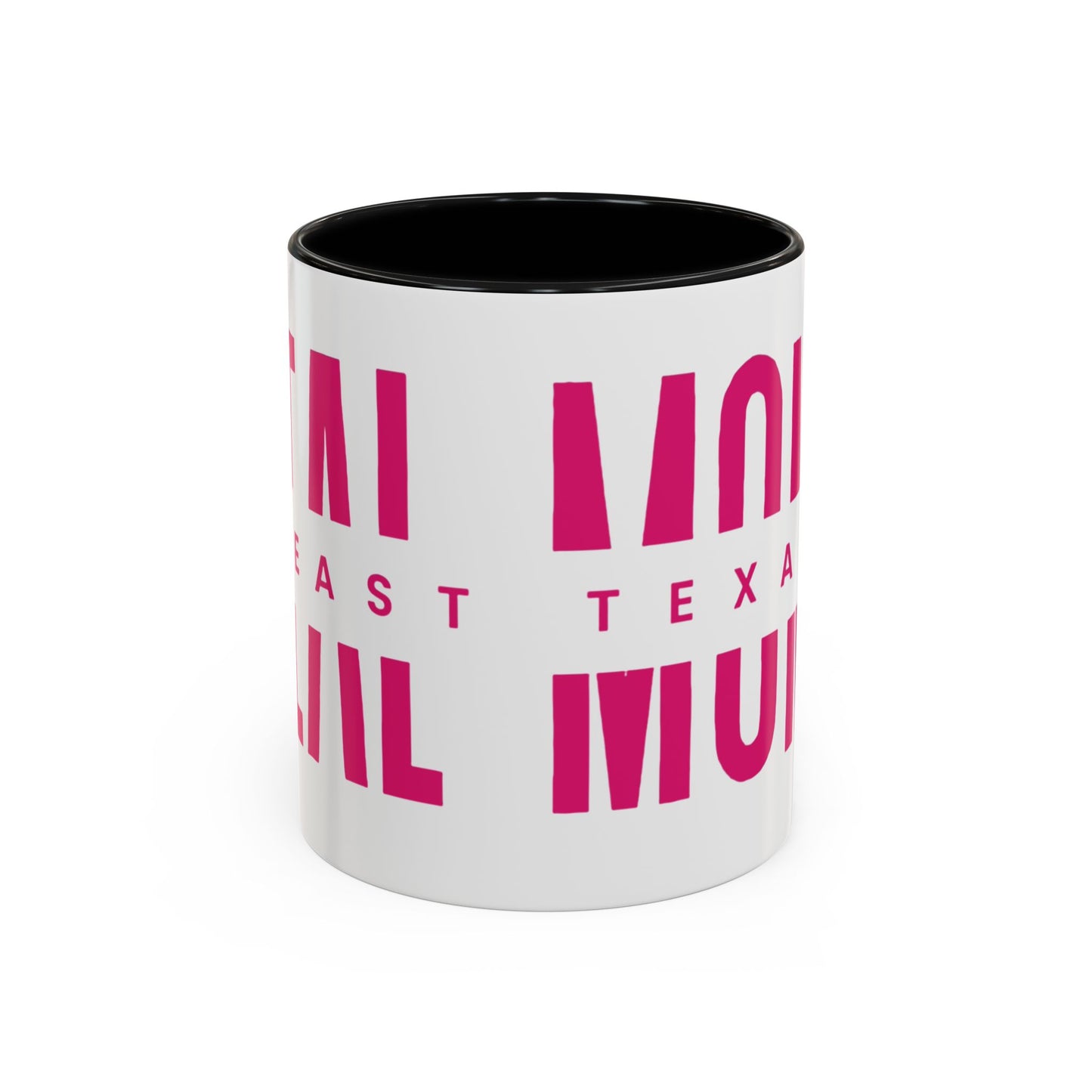 Accent Coffee Mug — "MOM" Bold Pink East Texas Mom Gift
