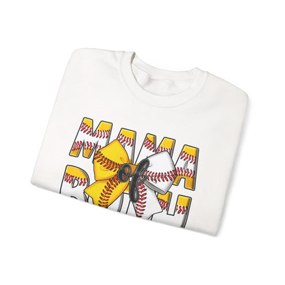 Crewneck Sweatshirt - Mama Pitch Softball/Baseball Graphic