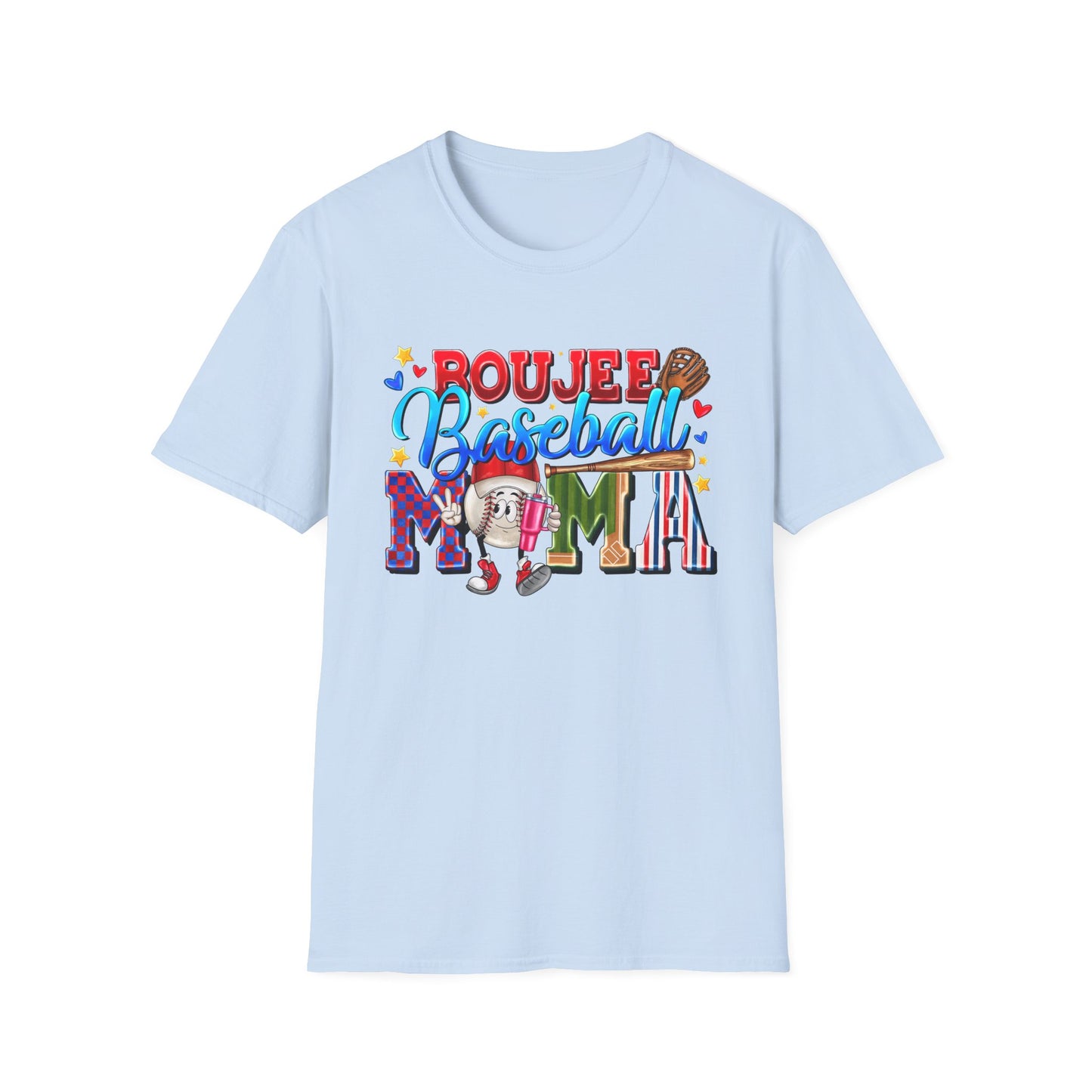 Rough & Rowdy Baseball Mama T-Shirt – Colorful Mom Baseball Shirt