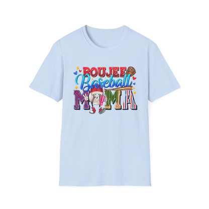 Rough & Rowdy Baseball Mama T-Shirt – Colorful Mom Baseball Shirt