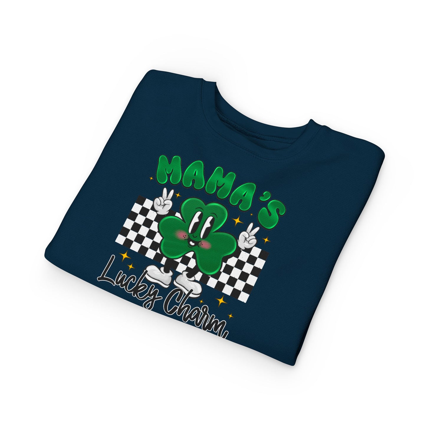Mama's Lucky Charm Toddler Sweatshirt – Cute St. Patrick's Day Clover Crewneck