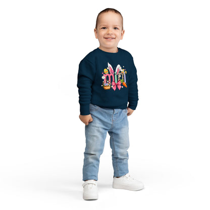 Easter Bunny Toddler Sweatshirt — Cute Spring Egg Hunt Graphic