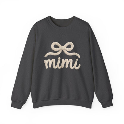 Mimi Crewneck Sweatshirt – Cozy Cream 'mimi' Script with Bow