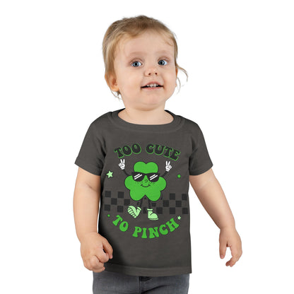 Toddler T‑Shirt — "Too Cute to Pinch" Shamrock St. Patrick’s Day Tee