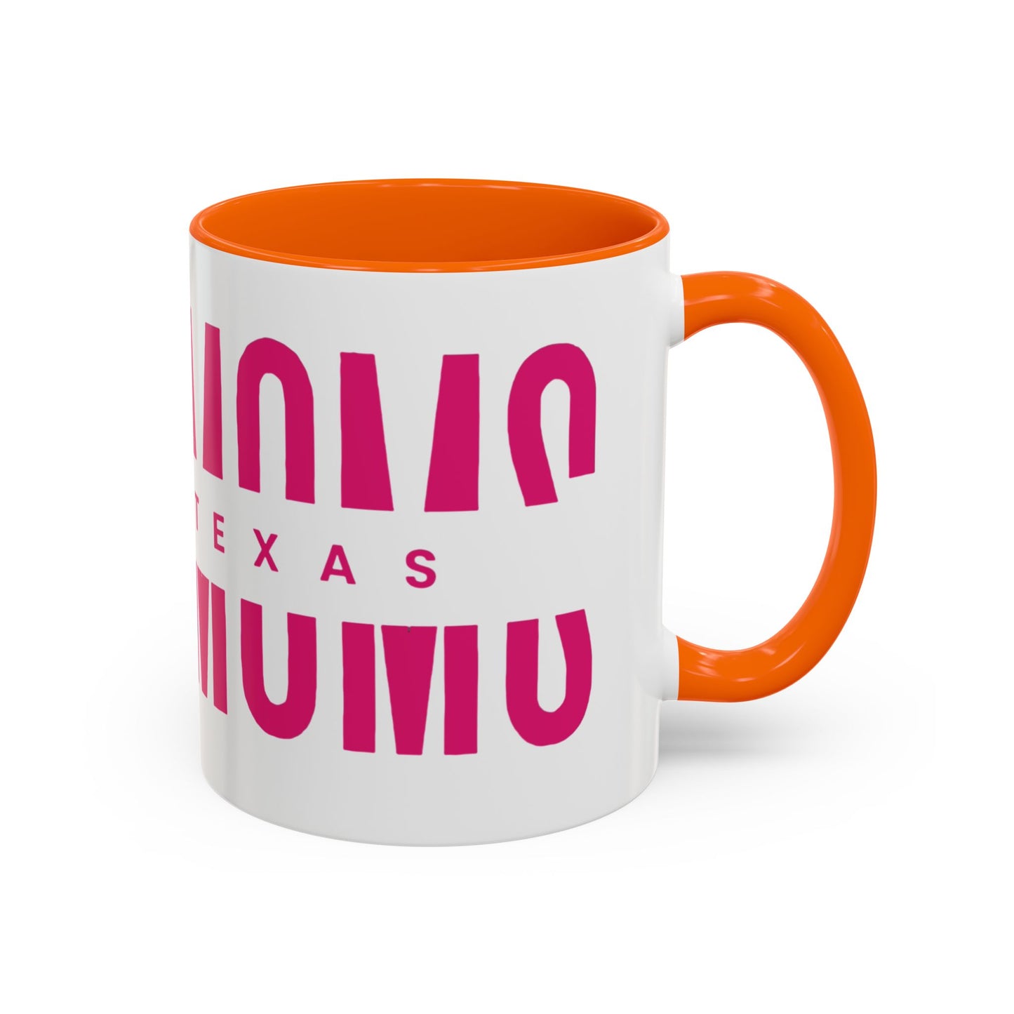 Accent Coffee Mug — "MOM" Bold Pink East Texas Mom Gift