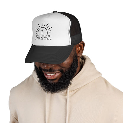 Christian Trucker Hat — "Spirit Lead Me Where My Trust Is Without t Borders" Mesh Cap
