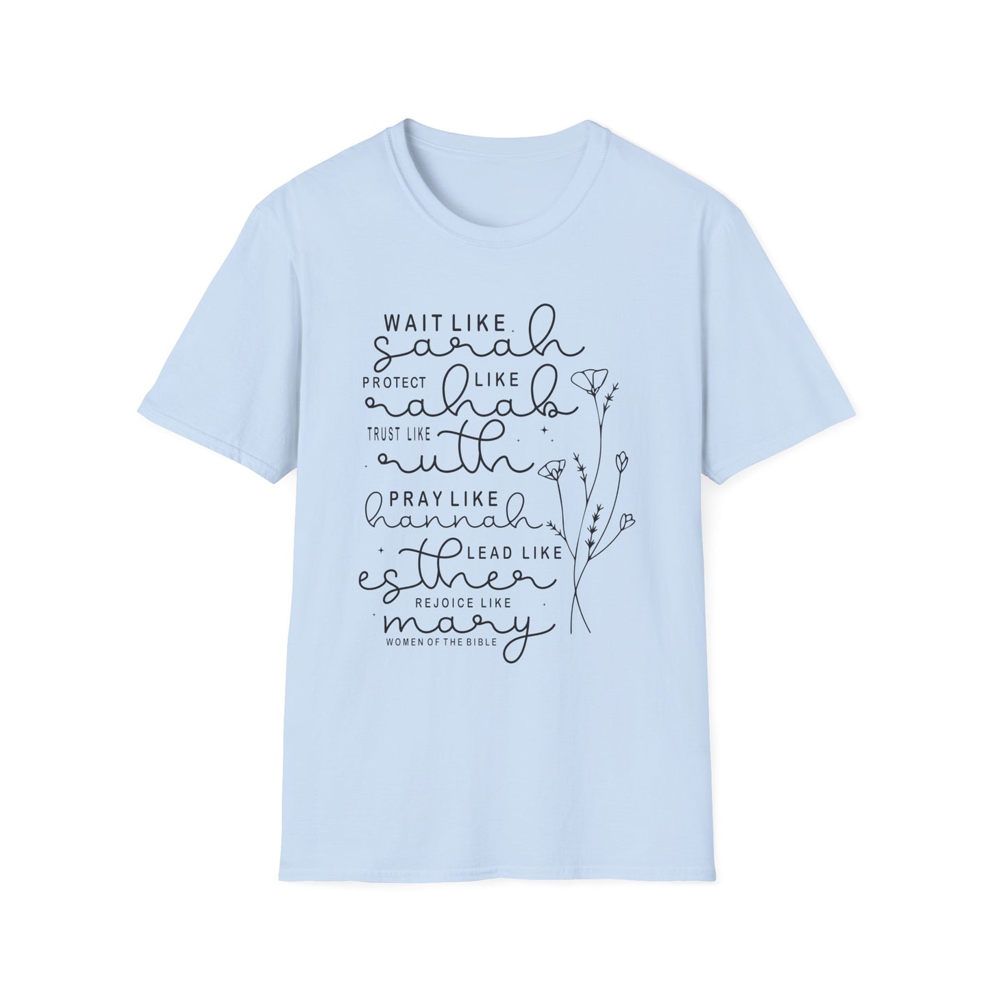 Biblical Women Inspirational T-Shirt — "Wait Like Sarah" Scripture Tee