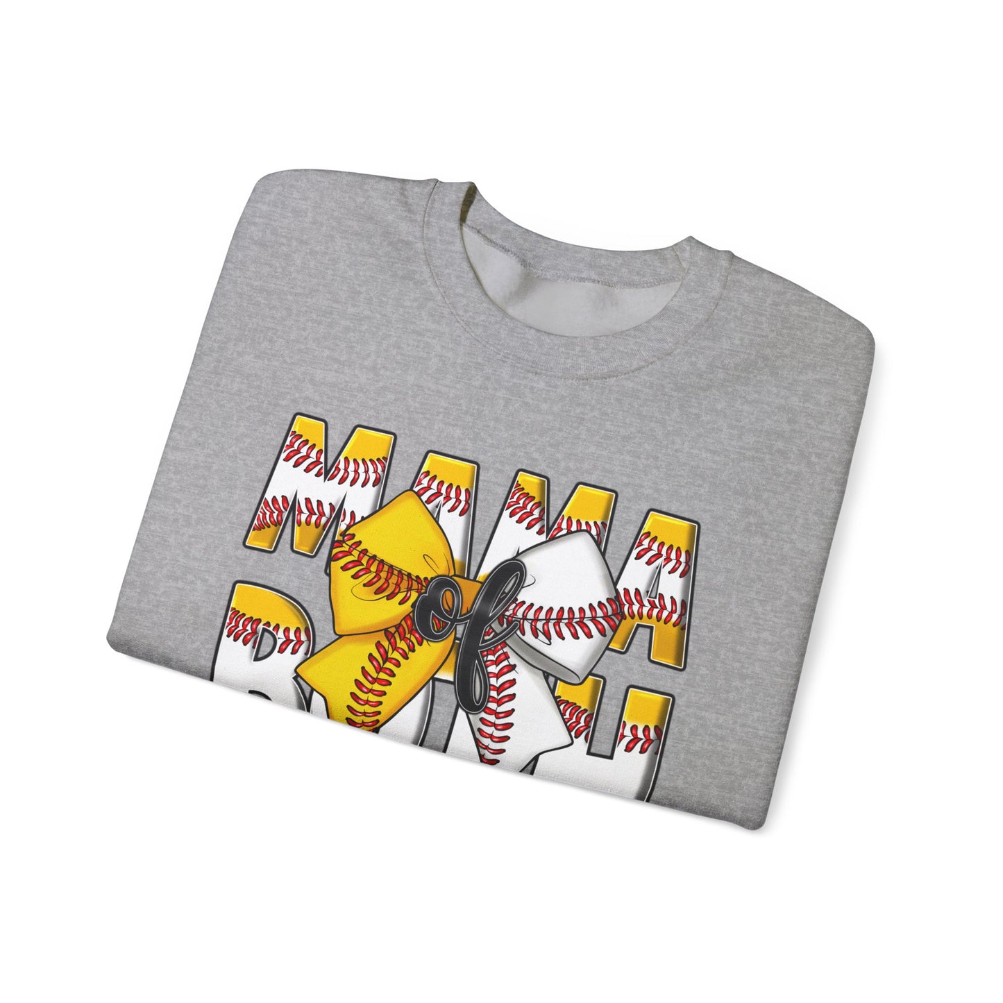 Crewneck Sweatshirt - Mama Pitch Softball/Baseball Graphic