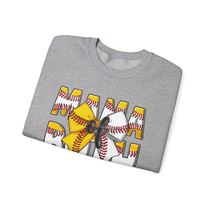 Crewneck Sweatshirt - Mama Pitch Softball/Baseball Graphic