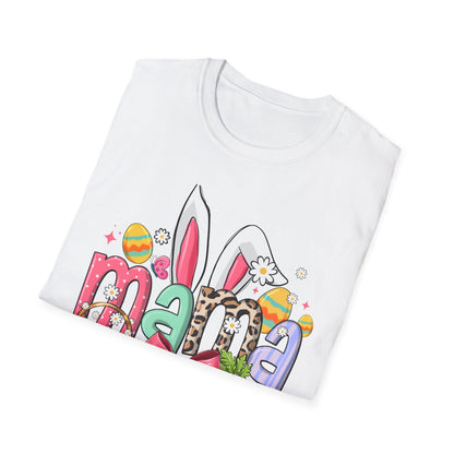 Mama Easter Bunny T-Shirt — Cute Spring Mom Tee with Bunny Ears & Eggs