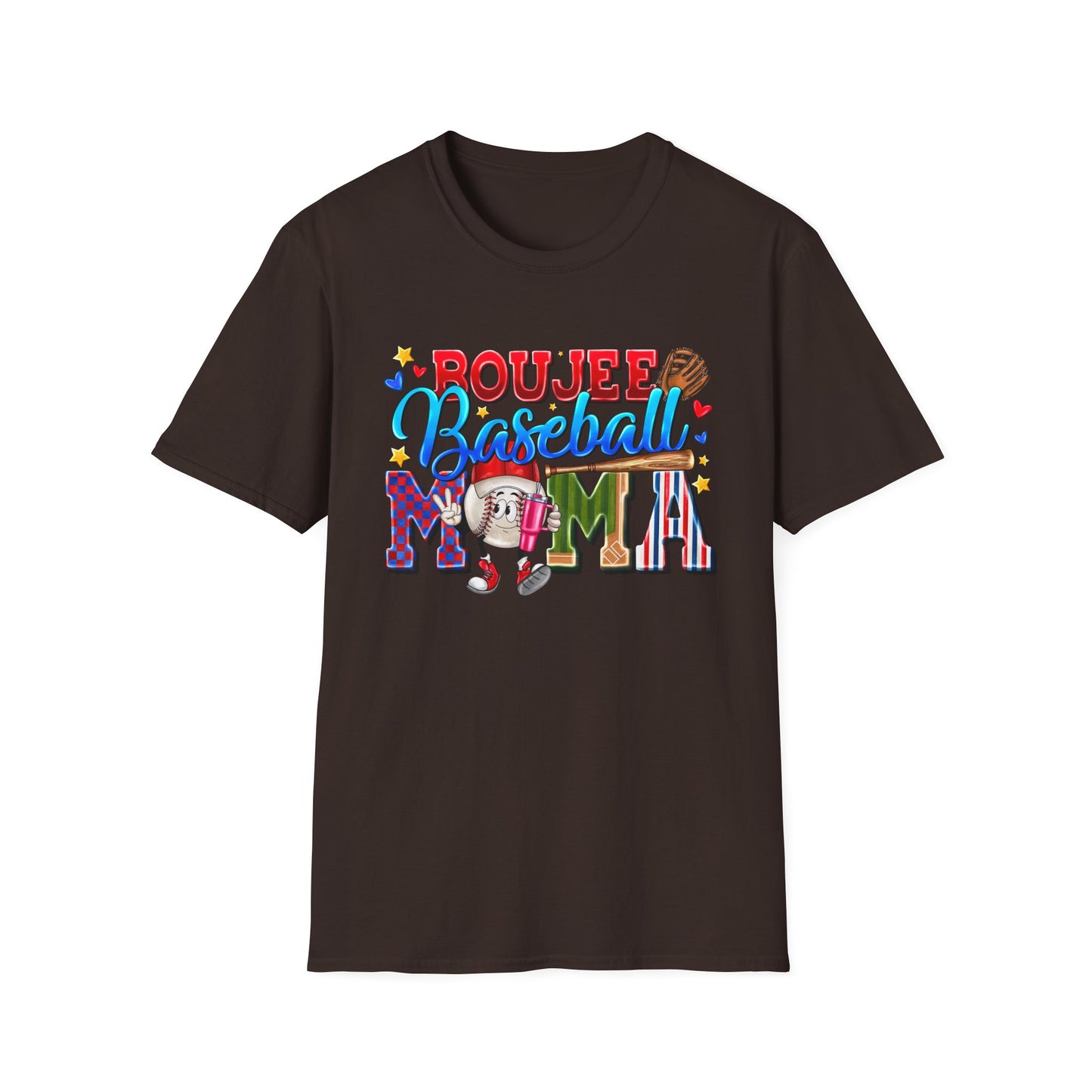 Rough & Rowdy Baseball Mama T-Shirt – Colorful Mom Baseball Shirt