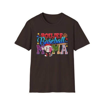 Rough & Rowdy Baseball Mama T-Shirt – Colorful Mom Baseball Shirt