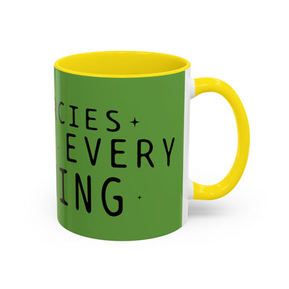 Green Accent Coffee Mug — "New Mercies Every Morning" Inspirational Tea & Coffee Cup