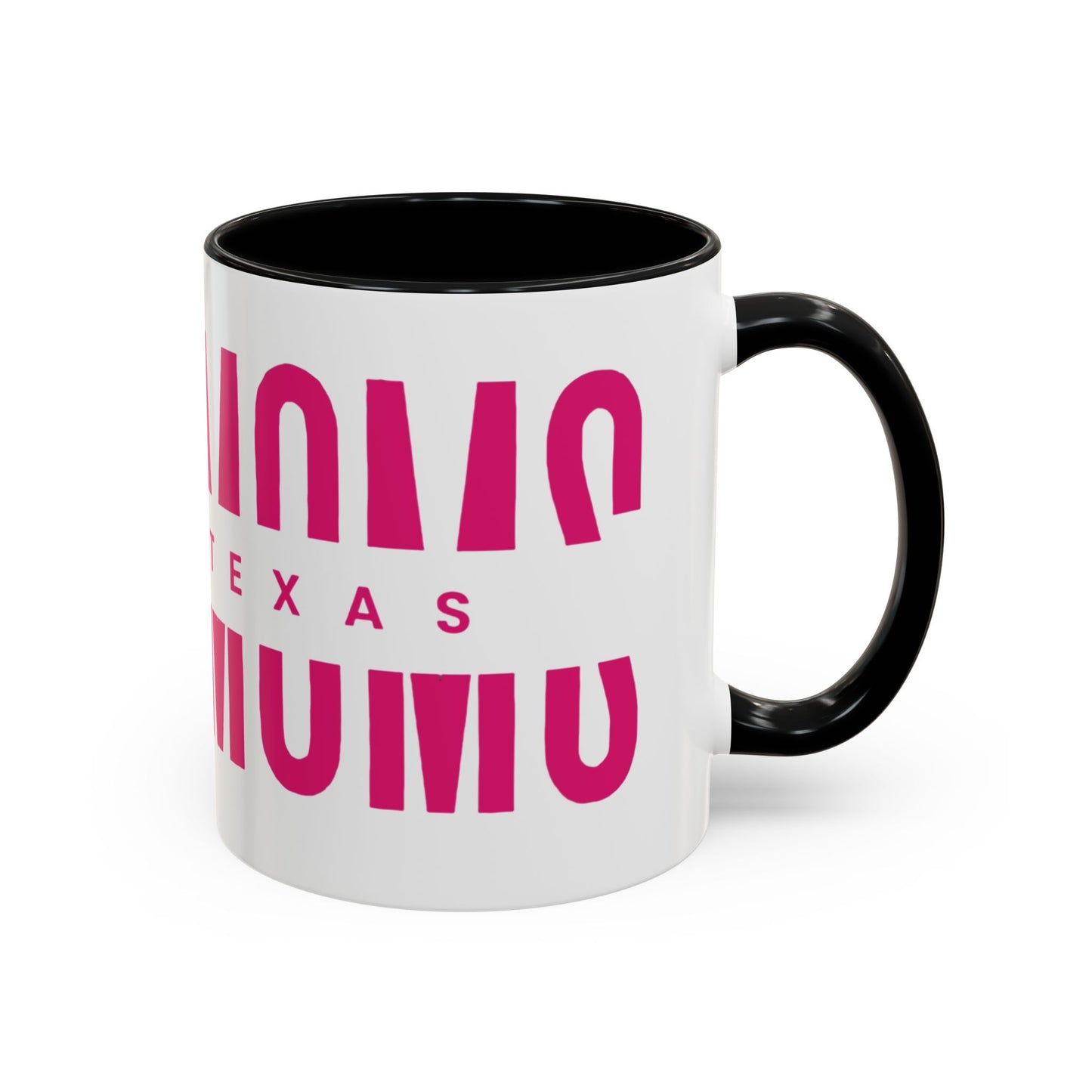 Accent Coffee Mug — "MOM" Bold Pink East Texas Mom Gift