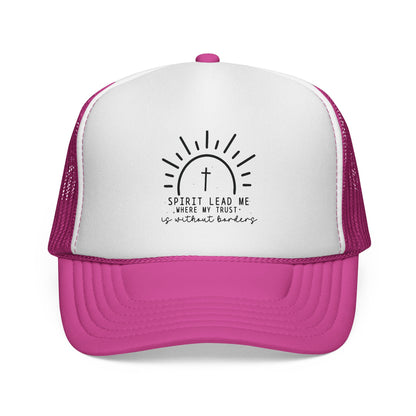 Christian Trucker Hat — "Spirit Lead Me Where My Trust Is Without t Borders" Mesh Cap