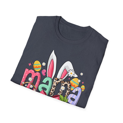 Mama Easter Bunny T-Shirt — Cute Spring Mom Tee with Bunny Ears & Eggs