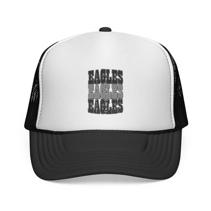 Eagles Stacked Graphic Trucker Cap – Vintage Sports Mesh Hat