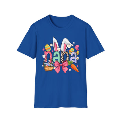 Nana Easter Bunny T-Shirt — Cute Spring Floral & Basket Design