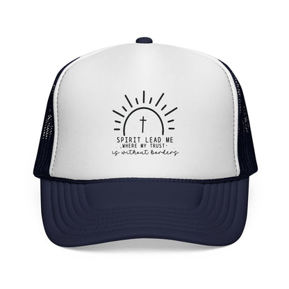 Christian Trucker Hat — "Spirit Lead Me Where My Trust Is Without t Borders" Mesh Cap