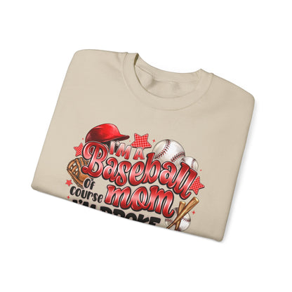 Baseball Mom Sweatshirt - "Of Course I'm Broke" Funny Mom Gift